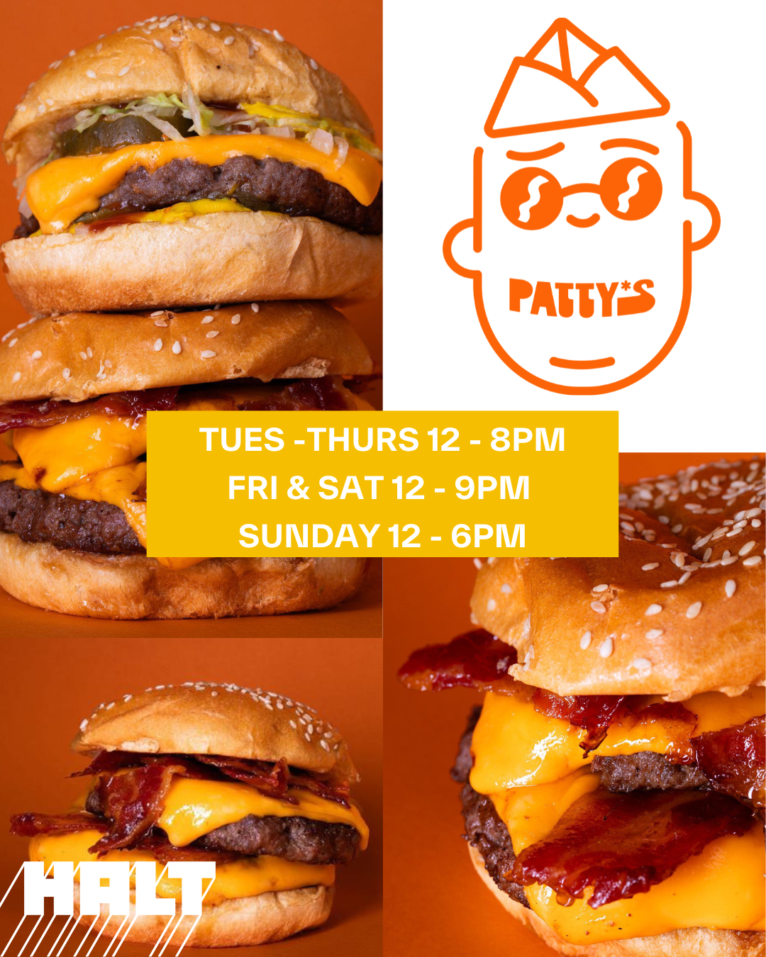 Patty's Proper Burgers Opening Hours
